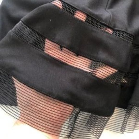 Tadashi Shoji size M black mesh party dress event work - Picture 13 of 14